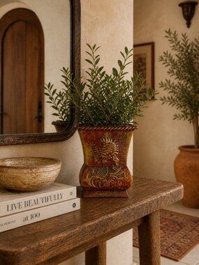 Rustic Style Metal Vase